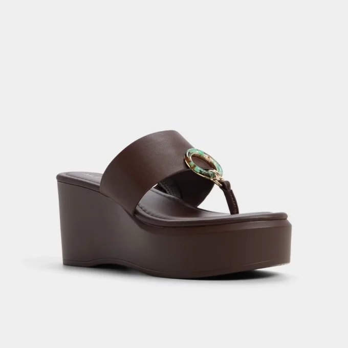 Friegan Slide sandal, Wedge heel
